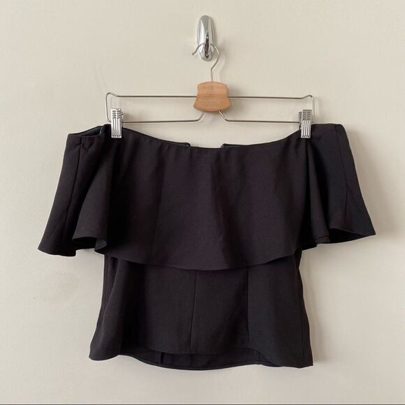 Leith-Off Shoulder Tiered V Neck Bustier Top (Small) - Picture 3 of 10